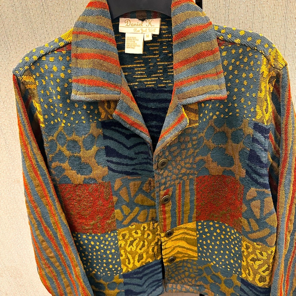 Daniel K New York Multicolor Patchwork Blazer Med… - image 4